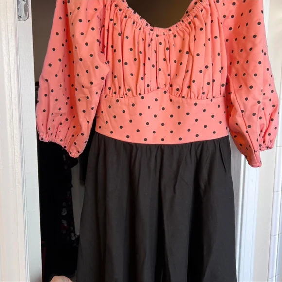 Vixen by Micheline Pitt Daydream Swing Dress in Peach, Size 2X GUC with belt - Picture 4 of 9